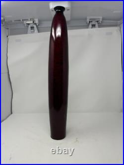 Tall Vintage Burgundy Ceramic Vase Sleek Minimalist Modern Art Pottery Decor