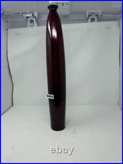 Tall Vintage Burgundy Ceramic Vase Sleek Minimalist Modern Art Pottery Decor