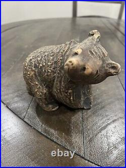 Tilgmans Keramik Brown Bear Figurine Sweden Art Pottery Ceramic Stamped