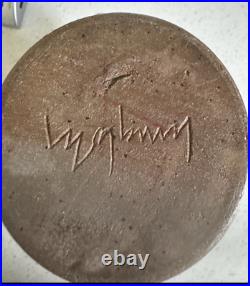 Tim Langholz Incised Modern Midwest Pottery Vase Signed Vintage Rare