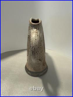 Tim Langholz Incised Modern Midwest Pottery Vase Signed Vintage Rare