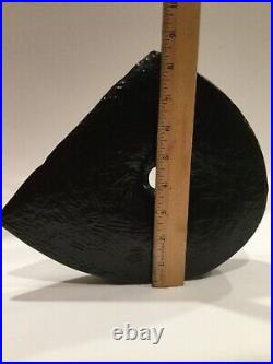 Toyo Japan Ikebana Vase Postmodern Matte Satin Texture Reversible Black Slice