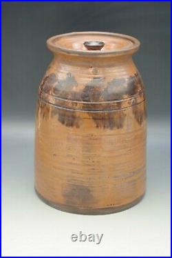 Turtle Creek Potters Jason Bove Redware XL Crock Jar With LID Rare