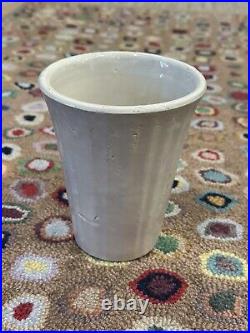 Uhl 5.75 White Ribbed Vase Vintage Art Pottery Huntingurg In Botay Jane Euc