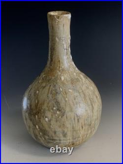 Unique Glaze Design- Signed Studio Art Pottery Ceramic Vase