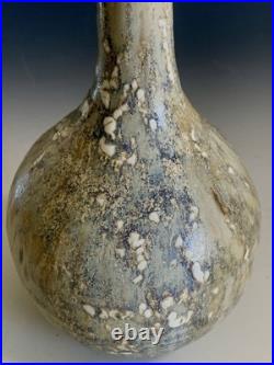 Unique Glaze Design- Signed Studio Art Pottery Ceramic Vase