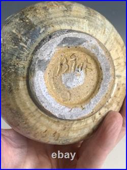 Unique Glaze Design- Signed Studio Art Pottery Ceramic Vase