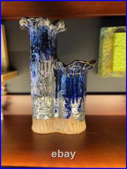 Unique Studio Pottery Ceramic Art DOUBLE Vase by Shirley Kennedy