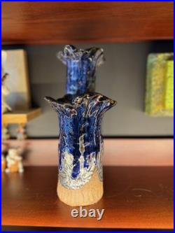 Unique Studio Pottery Ceramic Art DOUBLE Vase by Shirley Kennedy
