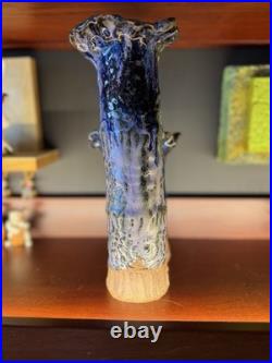 Unique Studio Pottery Ceramic Art DOUBLE Vase by Shirley Kennedy