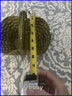 Unusual Green Mayjalioa? Handled Basket uniting wicket pottery