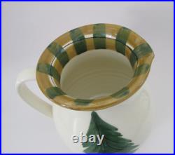 VIETRI Italy Christmas Old St Nick Round Body Pitcher