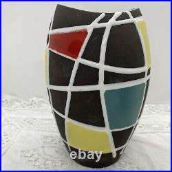 VINTAGE 60s Schlossberg Keramik Vase x2 Kuba by Liesel Spornhauer Mid-Century