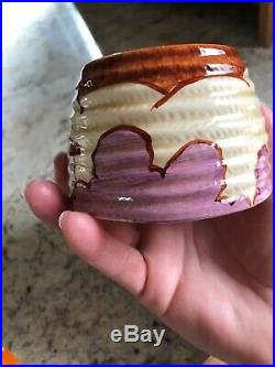 VINTAGE Autumn CLARICE CLIFF Fantasque Beehive Honey Pot / Art Deco LARGE Size