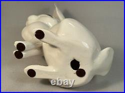 VINTAGE PAIR OF FREEMAN McFARLIN LARGE EARED RABBIT FIGURINES, ORIGINAL LABEL