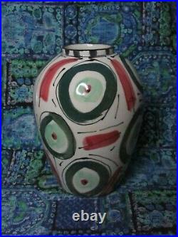 VINTAGE PATTI SCHNEIDER Studio Art Pottery Recto art Vase! Sign! LOOK