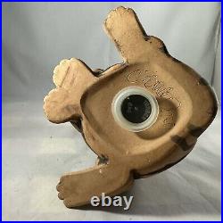 VTG C Butler Jones Signed Art Pottery Ceramic Whimsical Cat Coin Bank Signed 7