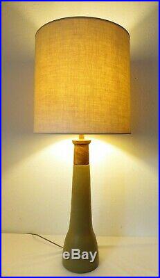 VTG Large MARSHALL STUDIOS Signed MARTZ CERAMIC TABLE LAMP Art Pottery MCM Retro