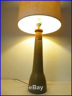 VTG Large MARSHALL STUDIOS Signed MARTZ CERAMIC TABLE LAMP Art Pottery MCM Retro