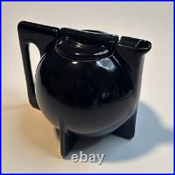VTG Modernist Bauhaus Rare Design Black Art Pottery Ceramic Teapot Karamik MCM