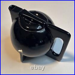 VTG Modernist Bauhaus Rare Design Black Art Pottery Ceramic Teapot Karamik MCM