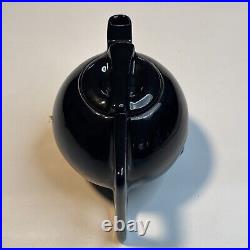 VTG Modernist Bauhaus Rare Design Black Art Pottery Ceramic Teapot Karamik MCM
