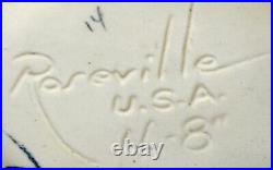VTG Roseville Freesia Brown 1940s FLORAL Art Pottery Ceramic Cookie Jar USA 5-8