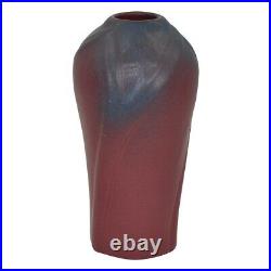 Van Briggle 1922-26 Art Pottery Mulberry Red Stylized Flowers Ceramic Vase 833