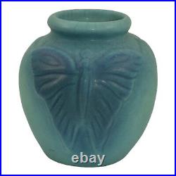 Van Briggle 1940s Vintage Art Pottery Butterfly Blue Ceramic Vase 688