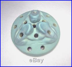 Van Briggle Art Pottery 12 Dragonfly Bowl Shape 903E with 3-Frogs Flower Frog