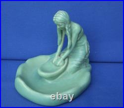 Van Briggle Pottery Native Maiden Grinding Maize Sculpture Signed ming figure