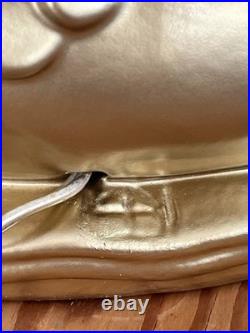 Van Briggle Pottery Swan Lamp Mid Century Gold Glam