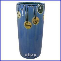 Vance Avon Vintage 1900s Art Pottery Blue Zodiac Horoscope Ceramic Umbrella