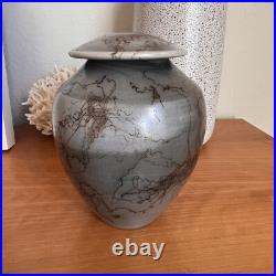 Vicente Garcia Vase Smoked Vessel Connecticut Studio Pottery Raku Ceramic Art