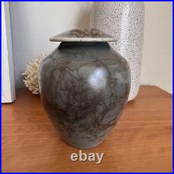 Vicente Garcia Vase Smoked Vessel Connecticut Studio Pottery Raku Ceramic Art