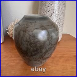 Vicente Garcia Vase Smoked Vessel Connecticut Studio Pottery Raku Ceramic Art
