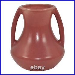 Vichico Trenton New Jersey Vintage Art Pottery Pink Handled Ceramic Vase 1023