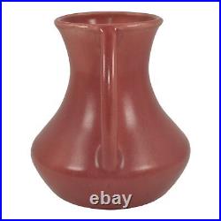 Vichico Trenton New Jersey Vintage Art Pottery Pink Handled Ceramic Vase 1023