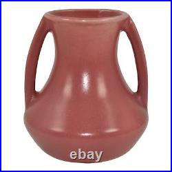 Vichico Trenton New Jersey Vintage Art Pottery Pink Handled Ceramic Vase 1023
