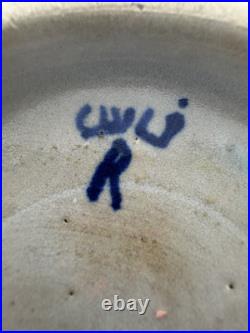 Vintage 1920's Afro-Moroccan Art Pottery Ceramic Bowl/Lid Moorish Signed EUC