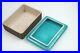Vintage 1950's Turquoise Art Pottery Ceramic Cigarette / Trinket Box