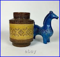 Vintage 1960s Large Aldo Londi Bitossi Italy Pottery Vase