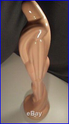 Vintage 1986 Haeger Ceramic 20 Art Deco Pink Nude Lover Man Woman Statue Figure