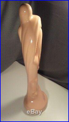 Vintage 1986 Haeger Ceramic 20 Art Deco Pink Nude Lover Man Woman Statue Figure