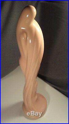 Vintage 1986 Haeger Ceramic 20 Art Deco Pink Nude Lover Man Woman Statue Figure