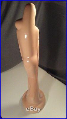 Vintage 1986 Haeger Ceramic 20 Art Deco Pink Nude Lover Man Woman Statue Figure