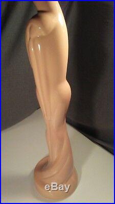 Vintage 1986 Haeger Ceramic 20 Art Deco Pink Nude Lover Man Woman Statue Figure