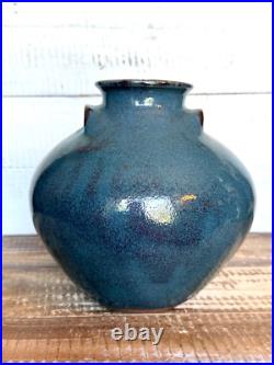 Vintage 2002 Jugtown Ware Vase Vernon Owens NC Pottery 6.75 Tall