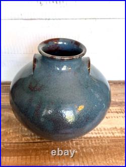 Vintage 2002 Jugtown Ware Vase Vernon Owens NC Pottery 6.75 Tall