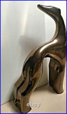 Vintage 22 Haeger Pottery Bronze Ceramic Greyhound Whippet Hound Dog Art Deco